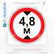 Дорожній знак 3.18 за ДСТУ 4100:2021 «Обмеження руху транспорту по висоті», який  інформує водіїв про обмеження висоти транспортного засобу або його вантажу при русі по певній дорозі чи під проїздом (під мостом, естакадою, шляхопроводом).