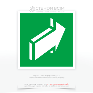 Квадратный знак эвакуации E106 «Открывать движением от себя», указывающий на то, что дверь нужно открывать, толкая ее от себя, что может быть критически важным в ситуациях, когда быстрая эвакуация необходима.