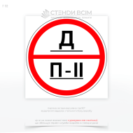 Знаки категорії приміщень «Д» F112 для приміщень де знаходяться або обробляються негорючі речовини та матеріали. Це можуть бути метали, камінь, скло, бетон, кераміка, а також інші матеріали, що не підтримують горіння.