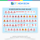 Стенд «Предупреждающие знаки» для учреждений, связанных с дорожным движением, на котором представлены все типы предупредительных знаков, которые используются для информирования водителей о потенциальных опасностях на дороге и изменении дорожных условий.