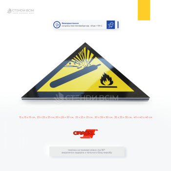 Знак безпеки «Балон під тиском / Pressurized cylinder» W029, використовується в місцях зберігання або використання газових балонів, щоб попередити про необхідність дотримання заходів безпеки, таких як уникнення нагрівання, забезпечення вентиляції.