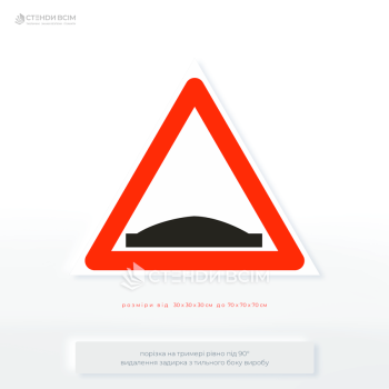 Дорожный знак «Неровность», устанавливаемый перед участком дороги с буграми, наплывами чуть ли не плавной стыковкой конструкций мостов.