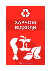 Сортування органічних відходів - для маркування сміттєвих контейнерів з органічними, харчовими відходами.